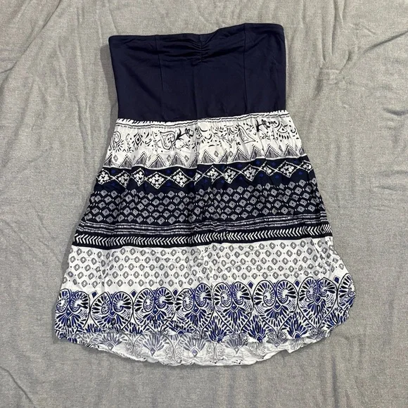 Roxy Dark Blue Ruched Top - Picture 1 of 8